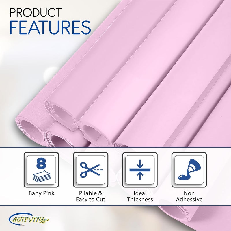 ACTIVITYYA Baby Pink EVA Foam Sheets, 6 x 9 Inch, 2mm Thick – Foam Paper for DIY Arts and Crafts, School Projects, and More – 8 Pack - Image 4